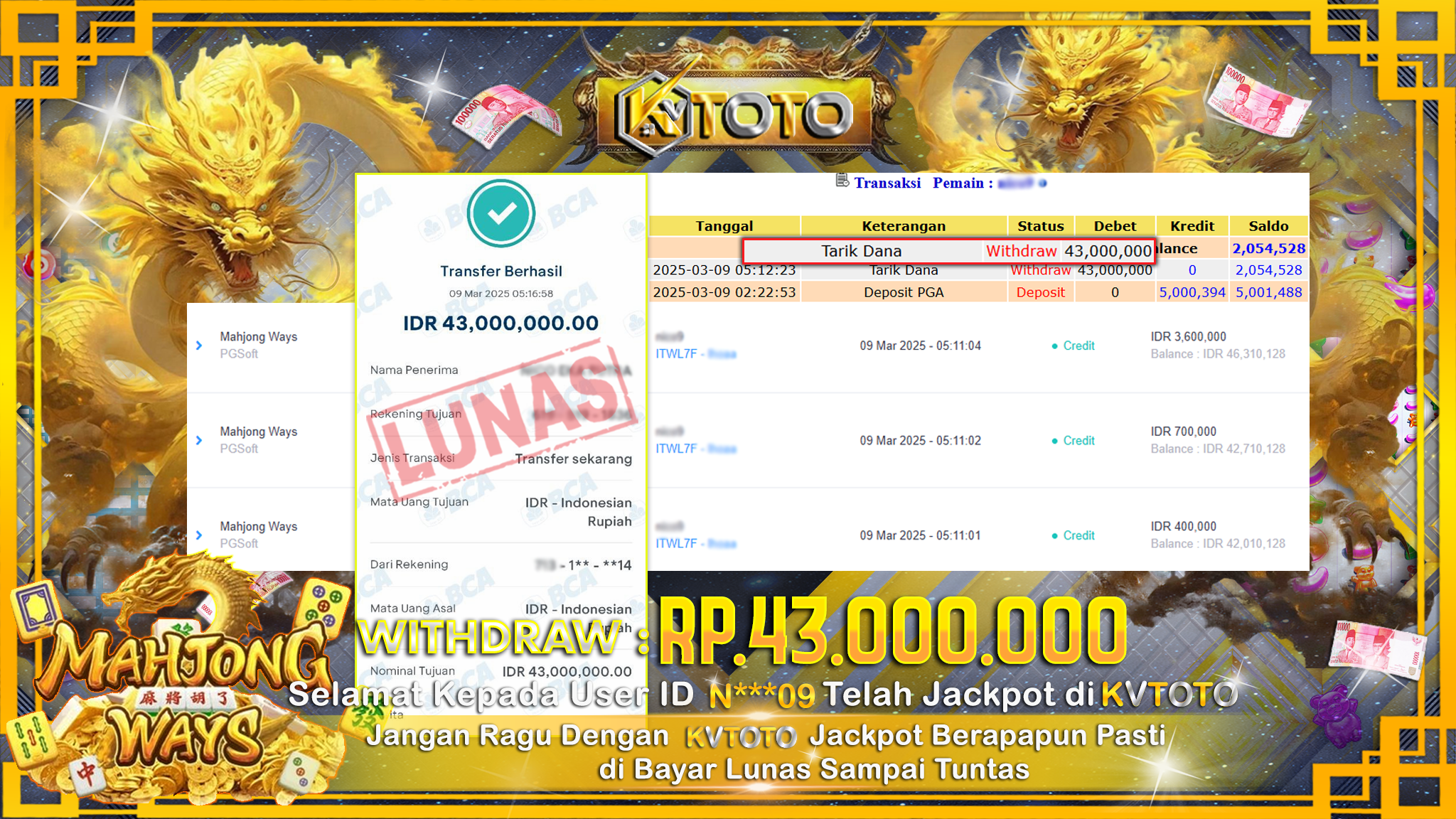 ✨ JACKPOT Di SLOT MAHJONG WAYS  ✨