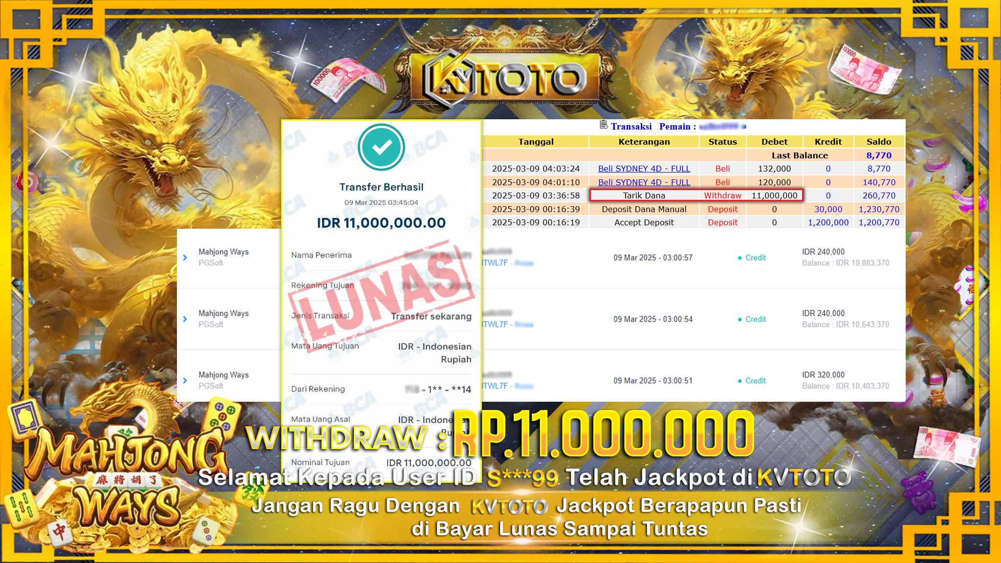 ✨ JACKPOT Di SLOT MAHJONG WAYS  ✨