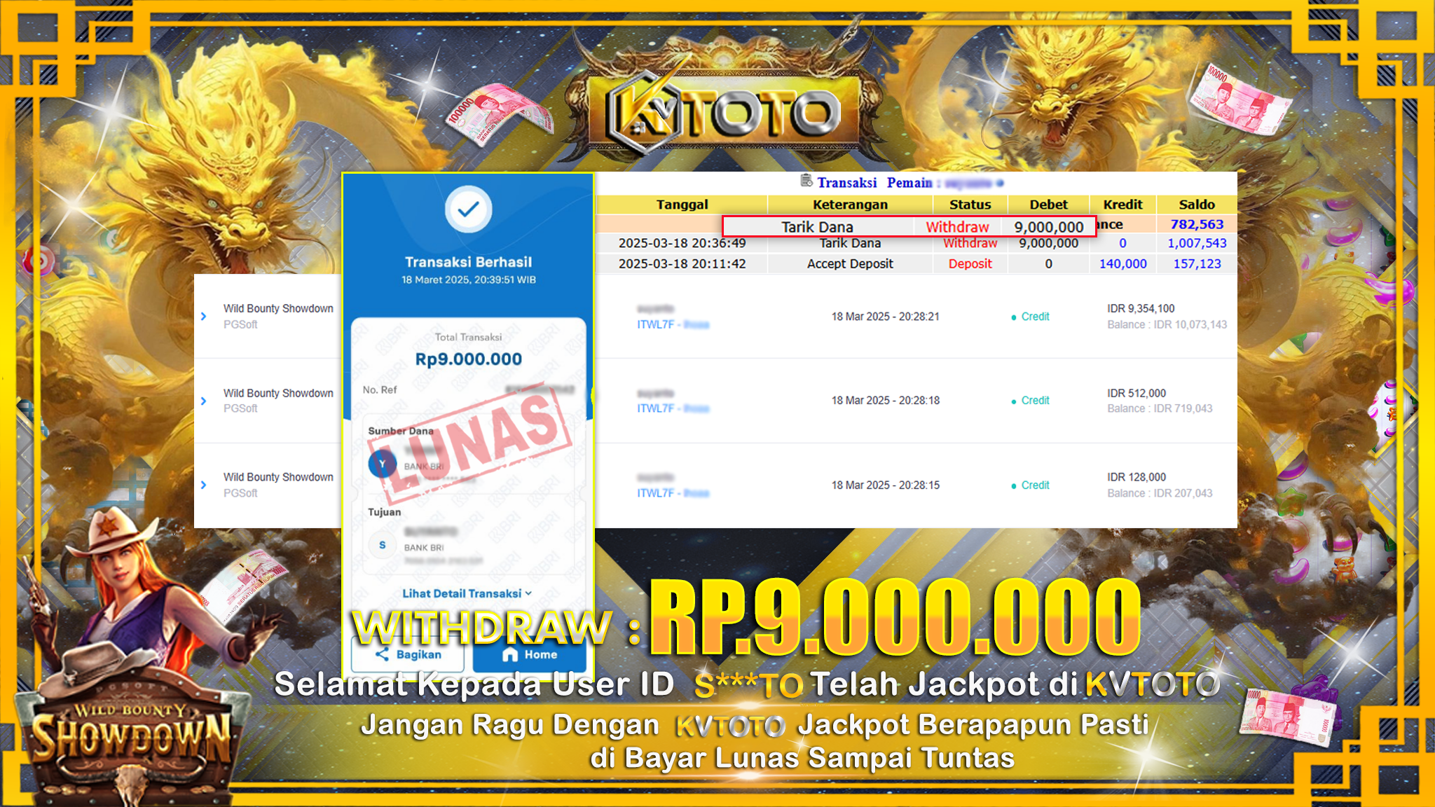 ✨ JACKPOT Di SLOT WILD BOUNTY SHOWDOWN ✨
