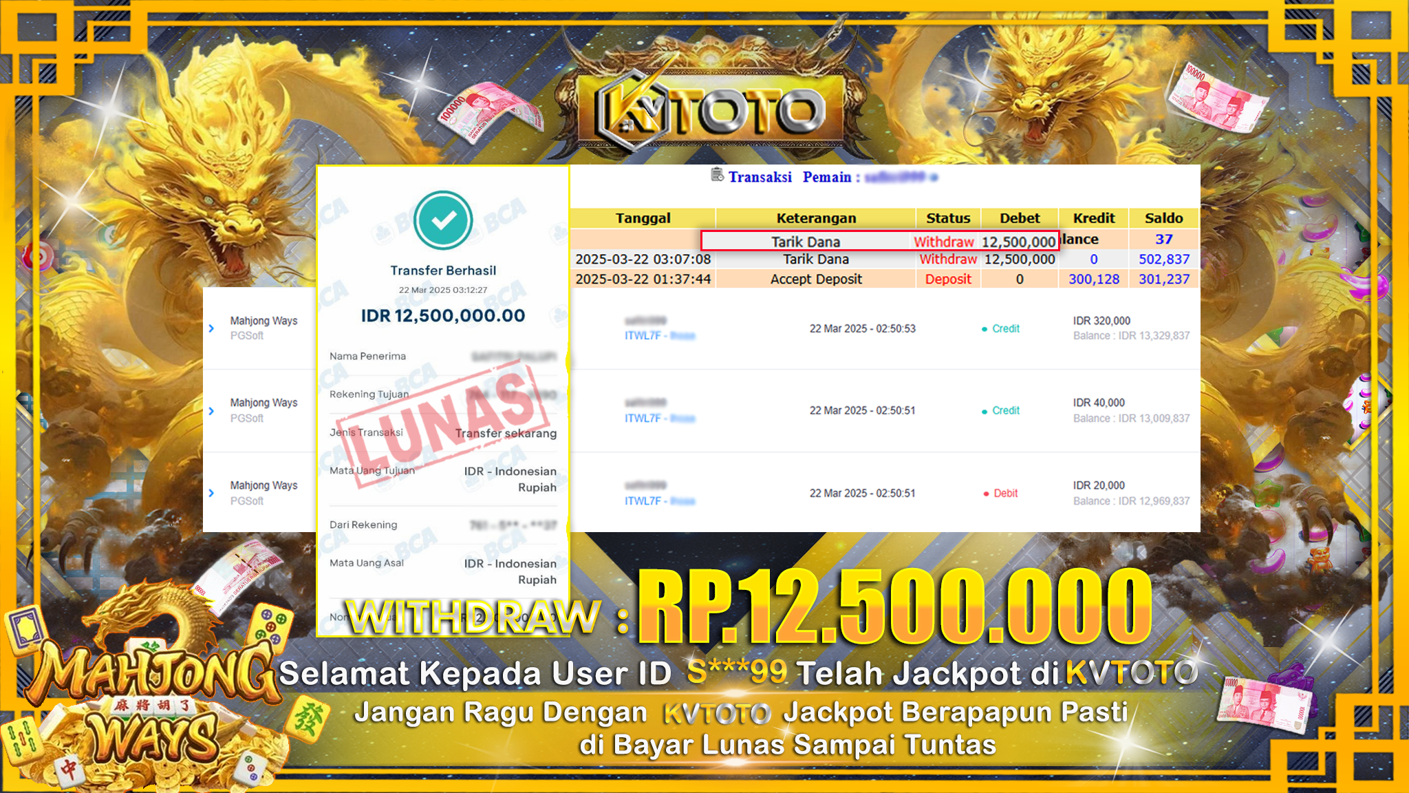 ✨ JACKPOT Di SLOT MAHJONG WAYS  ✨