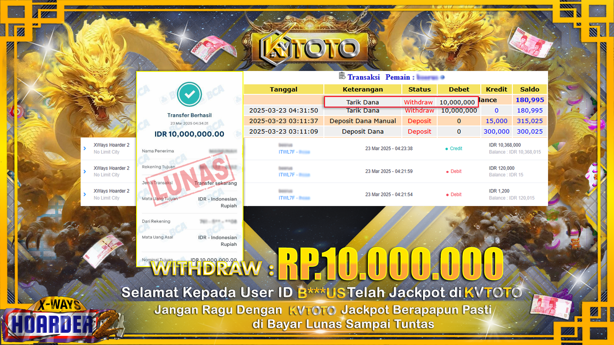 ✨ JACKPOT Di SLOT X-WAYS HOARDER 2 ✨