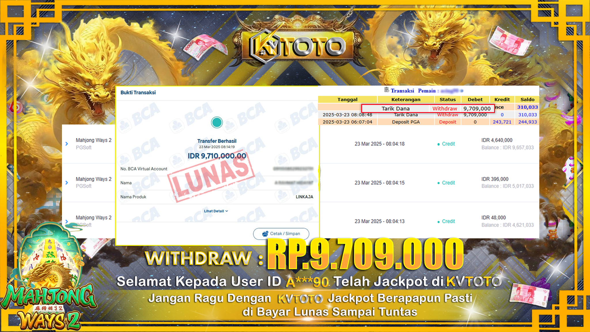 ✨ JACKPOT Di SLOT MAHJONG WAYS 2  ✨