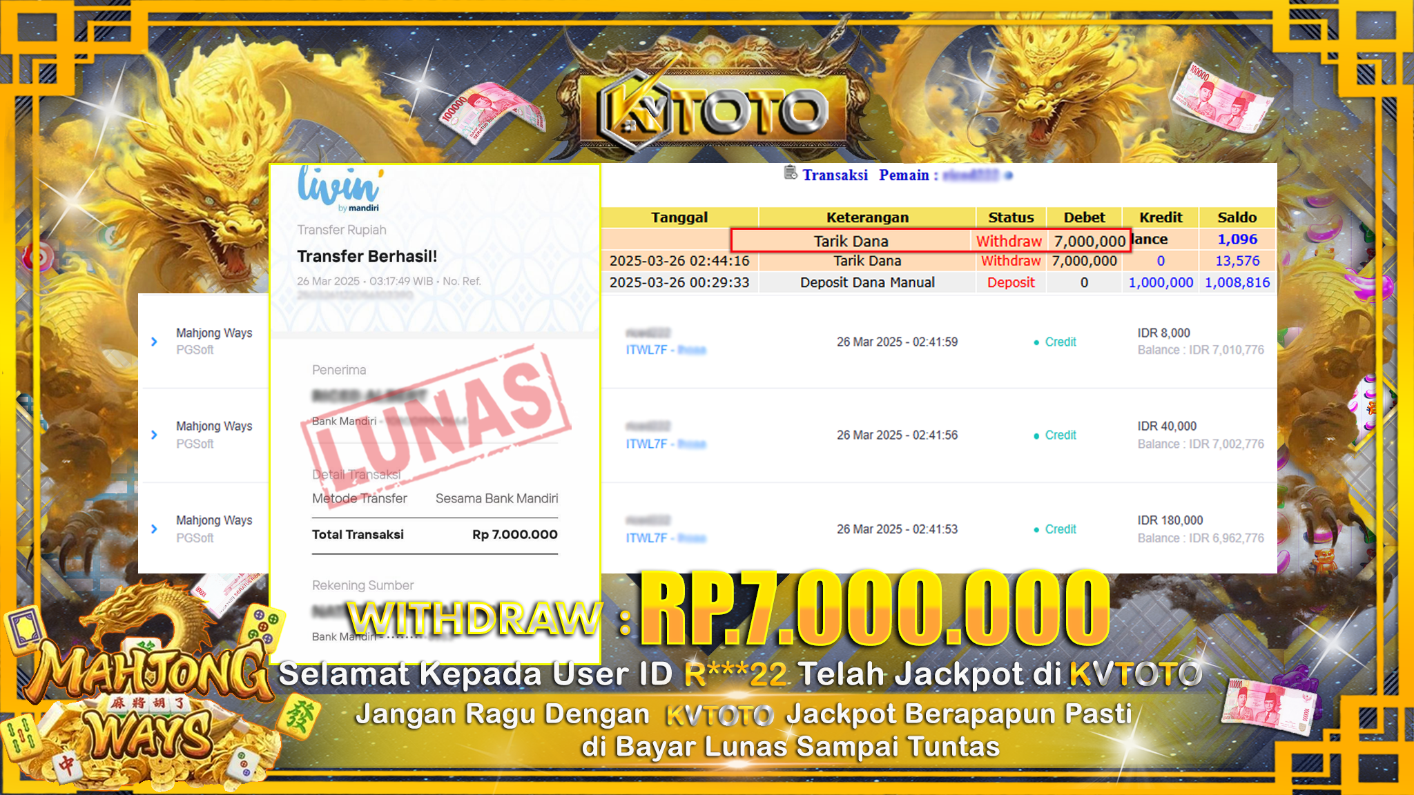 ✨ JACKPOT Di SLOT MAHJONG WAYS   ✨