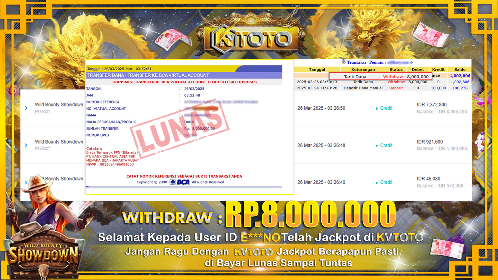 ✨ JACKPOT Di SLOT WILD BOUNTY SHOWDOWN  ✨
