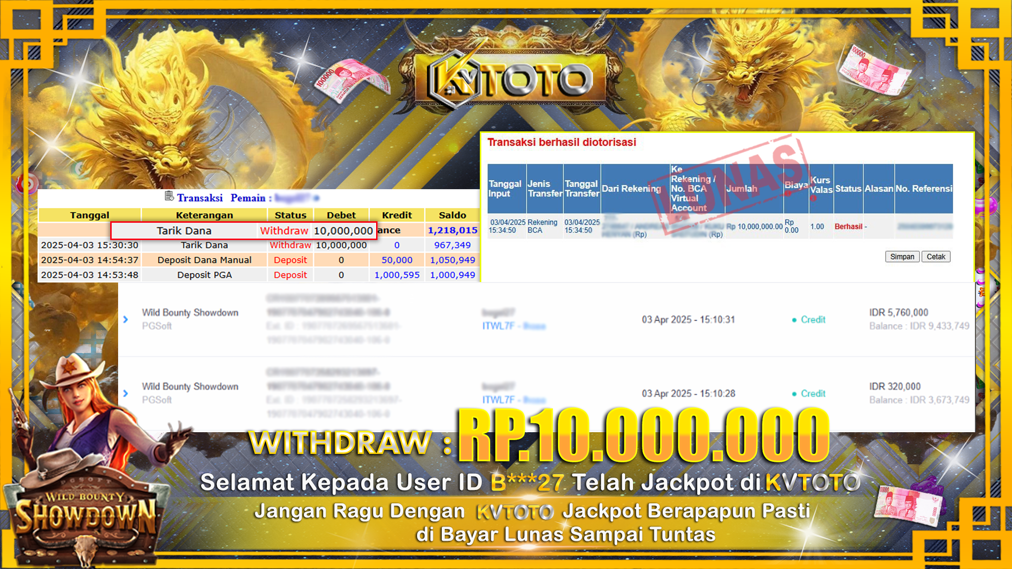 ✨ JACKPOT Di SLOT WILD BOUNTY SHOWDOWN  ✨
