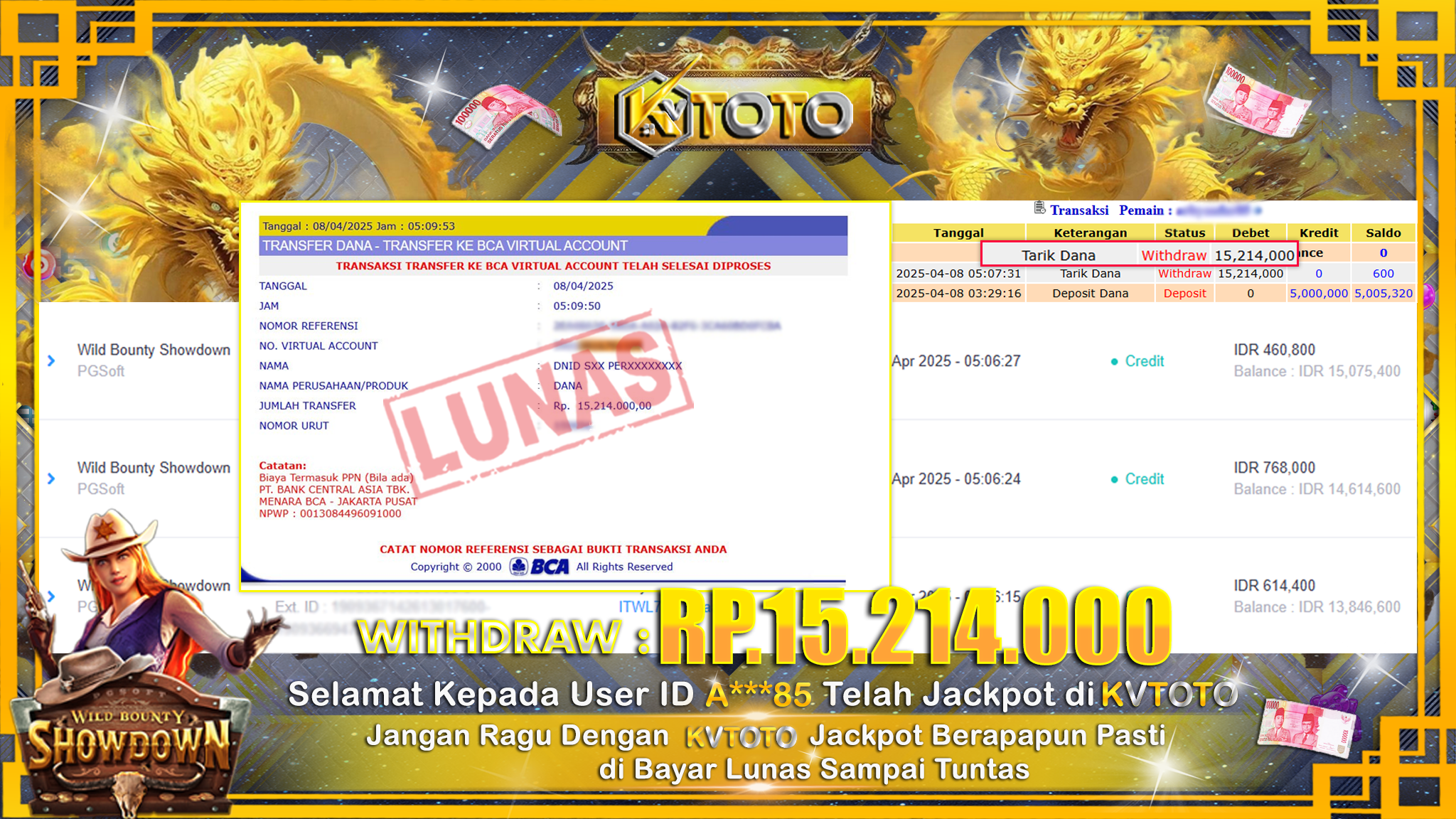 ✨ JACKPOT Di SLOT WILD BOUNTY SHOWDOWN  ✨