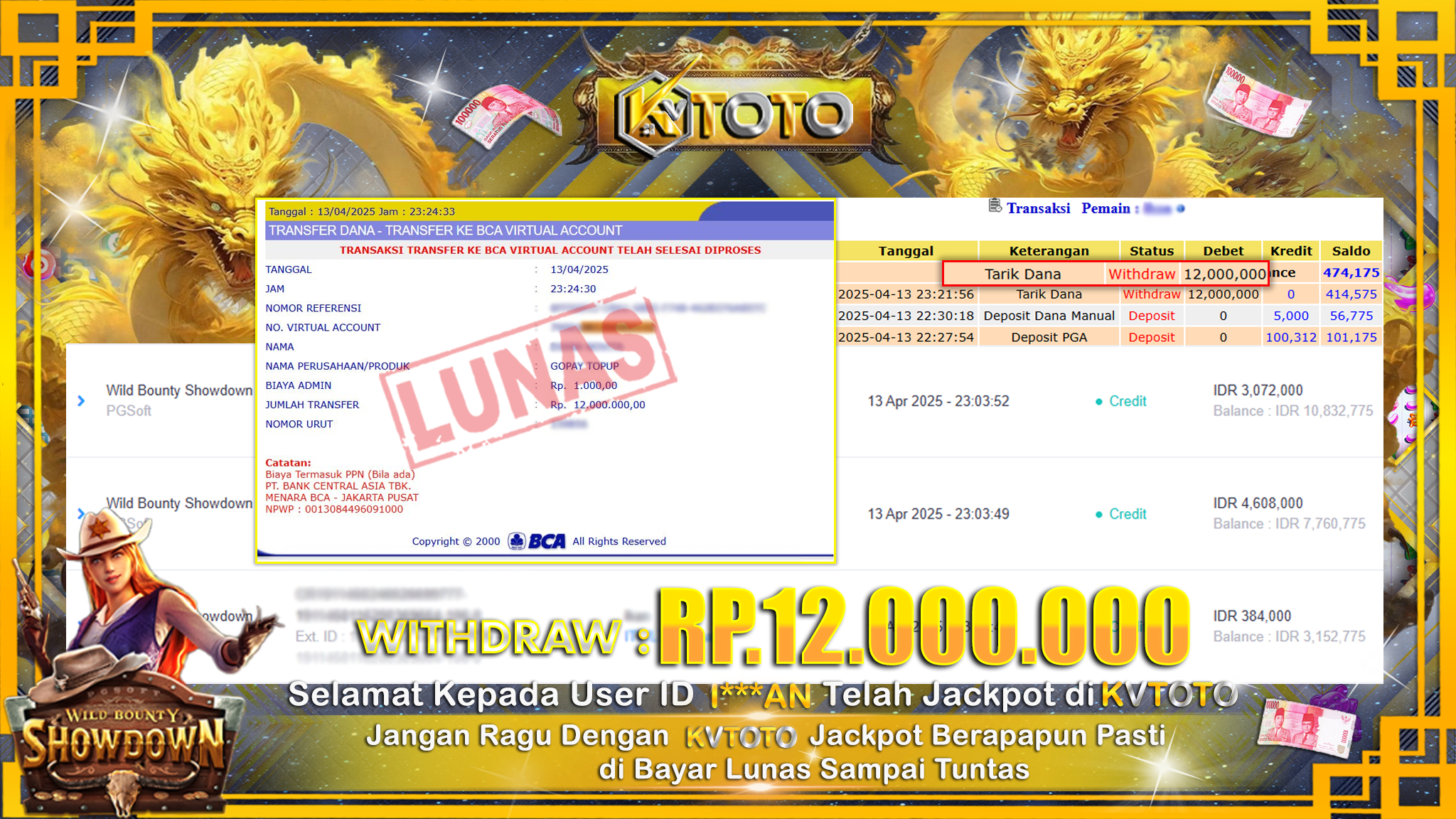 ✨ JACKPOT Di SLOT WILD BOUNTY SHOWDOWN  ✨