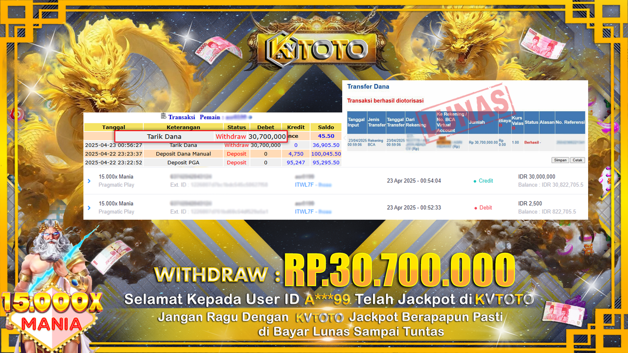 ✨ JACKPOT Di SLOT 15.000X MANIA ✨