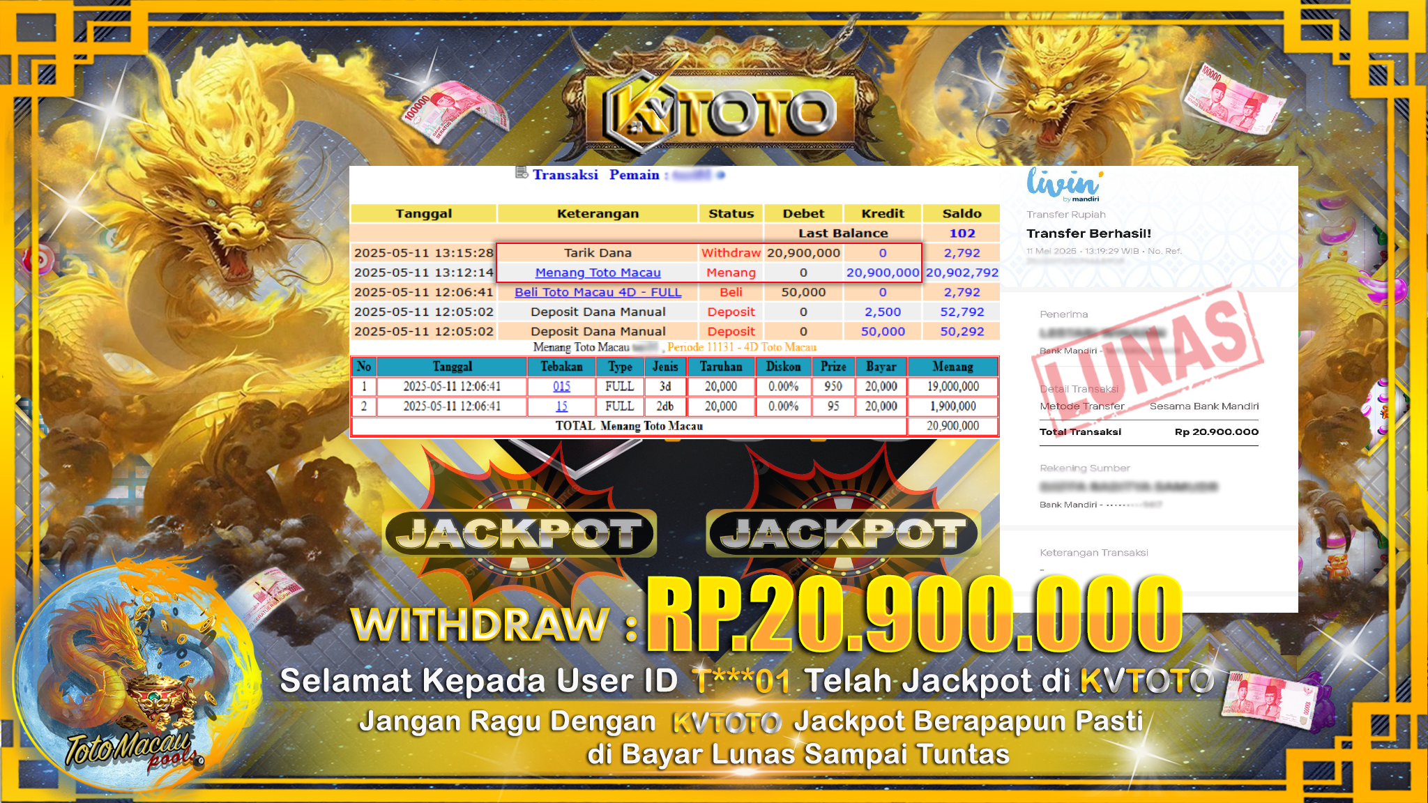 ✨ JACKPOT Di TOTO MACAU ✨