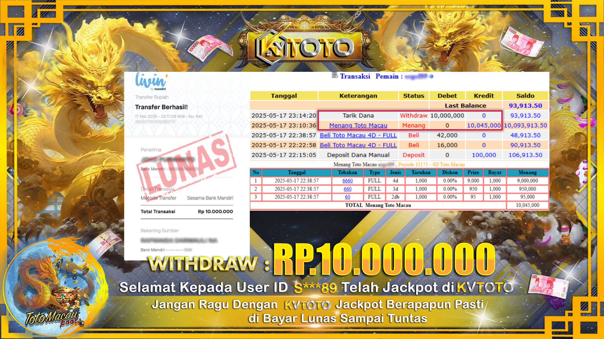 ✨ JACKPOT Di TOTO MACAU ✨