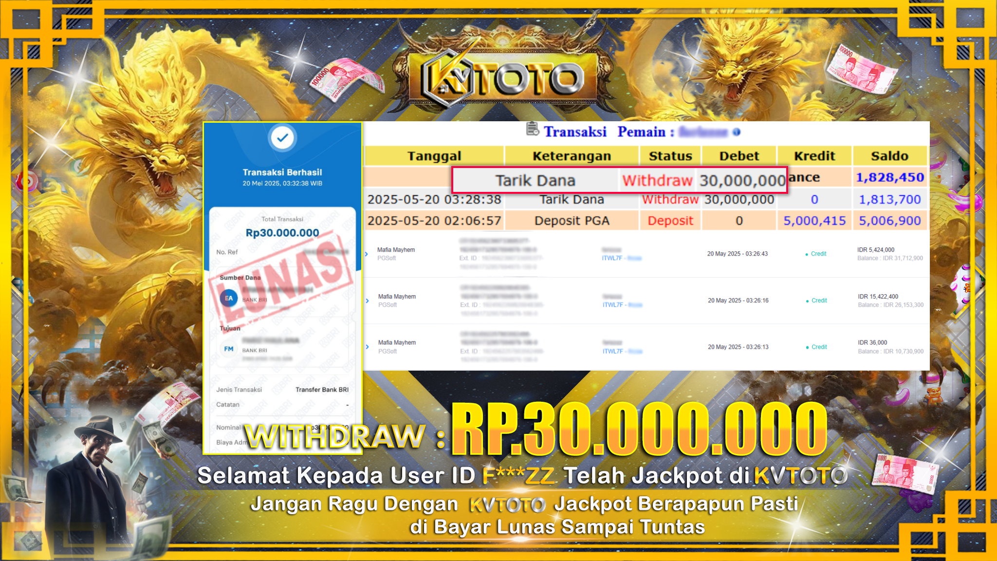 ✨ JACKPOT Di SLOT MAFIA MAYHEM✨