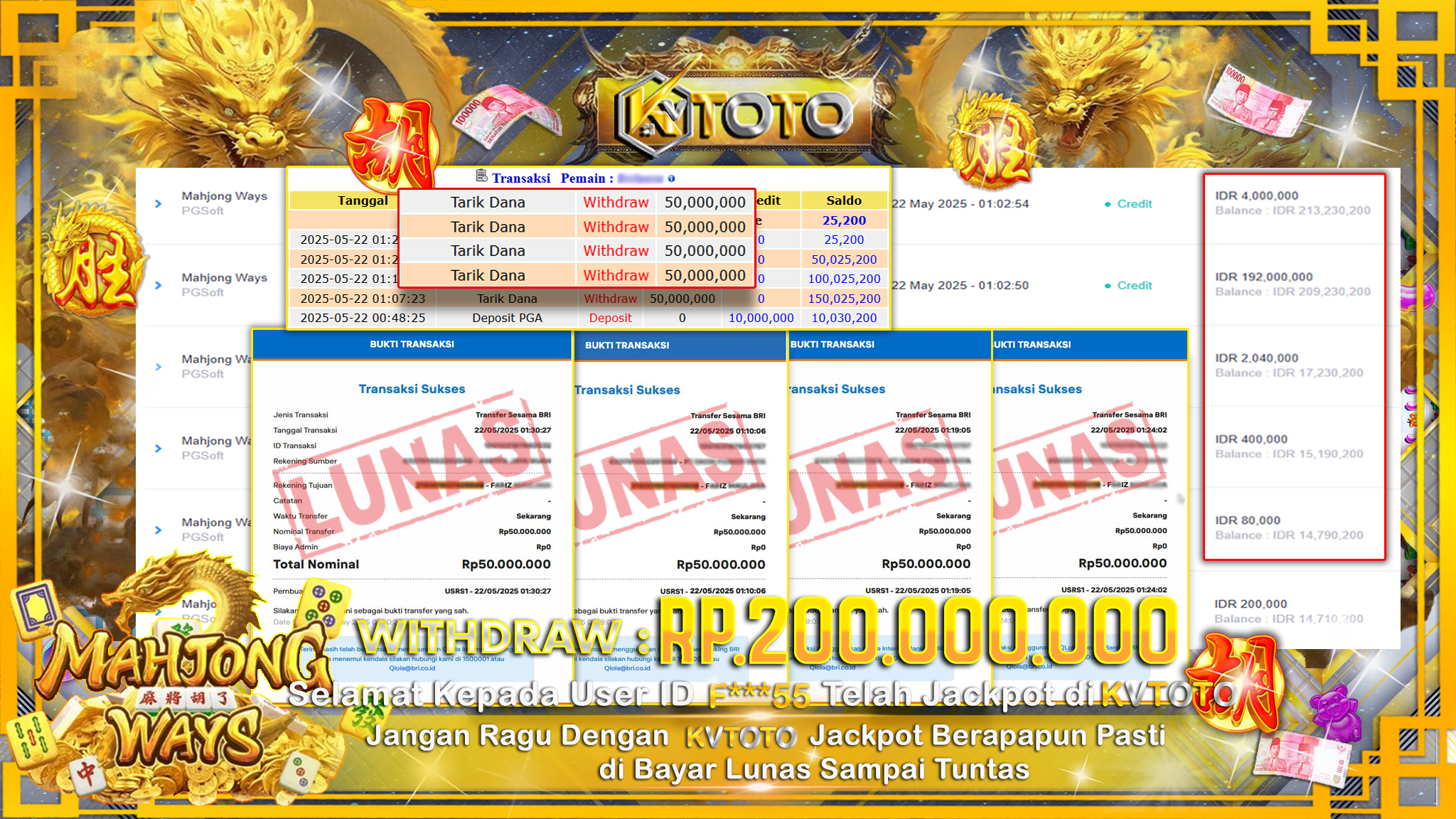 ✨ JACKPOT Di SLOT MAHJONG WAYS  ✨