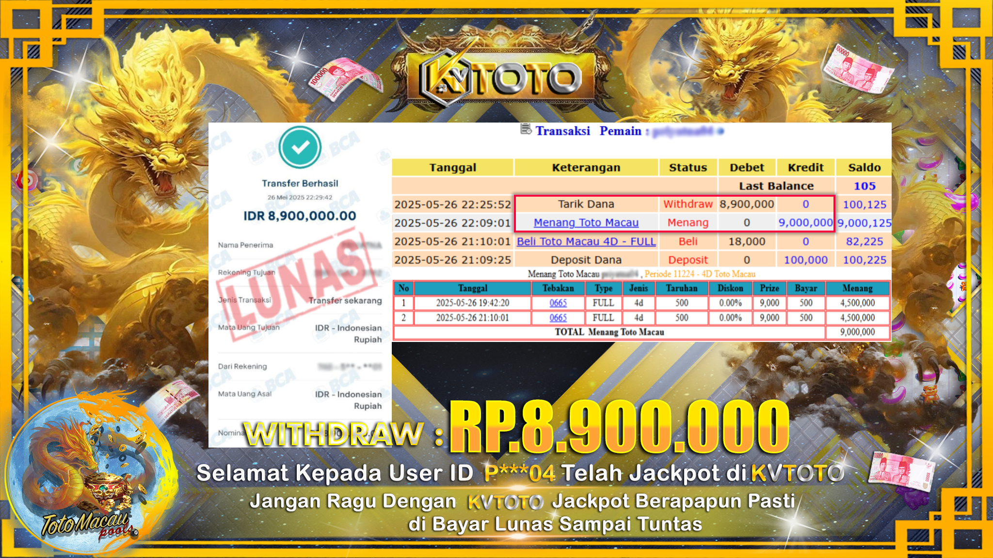 ✨ JACKPOT Di TOTO MACAU ✨