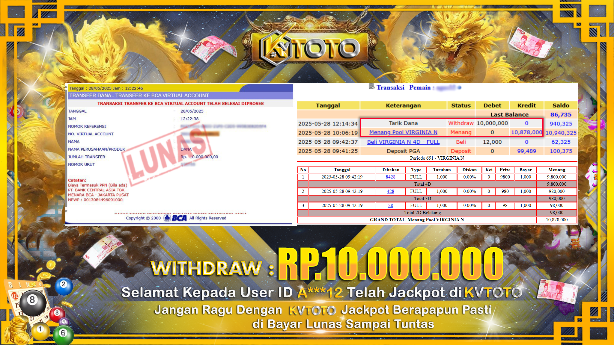 ✨ JACKPOT Di VIRGINA N ✨
