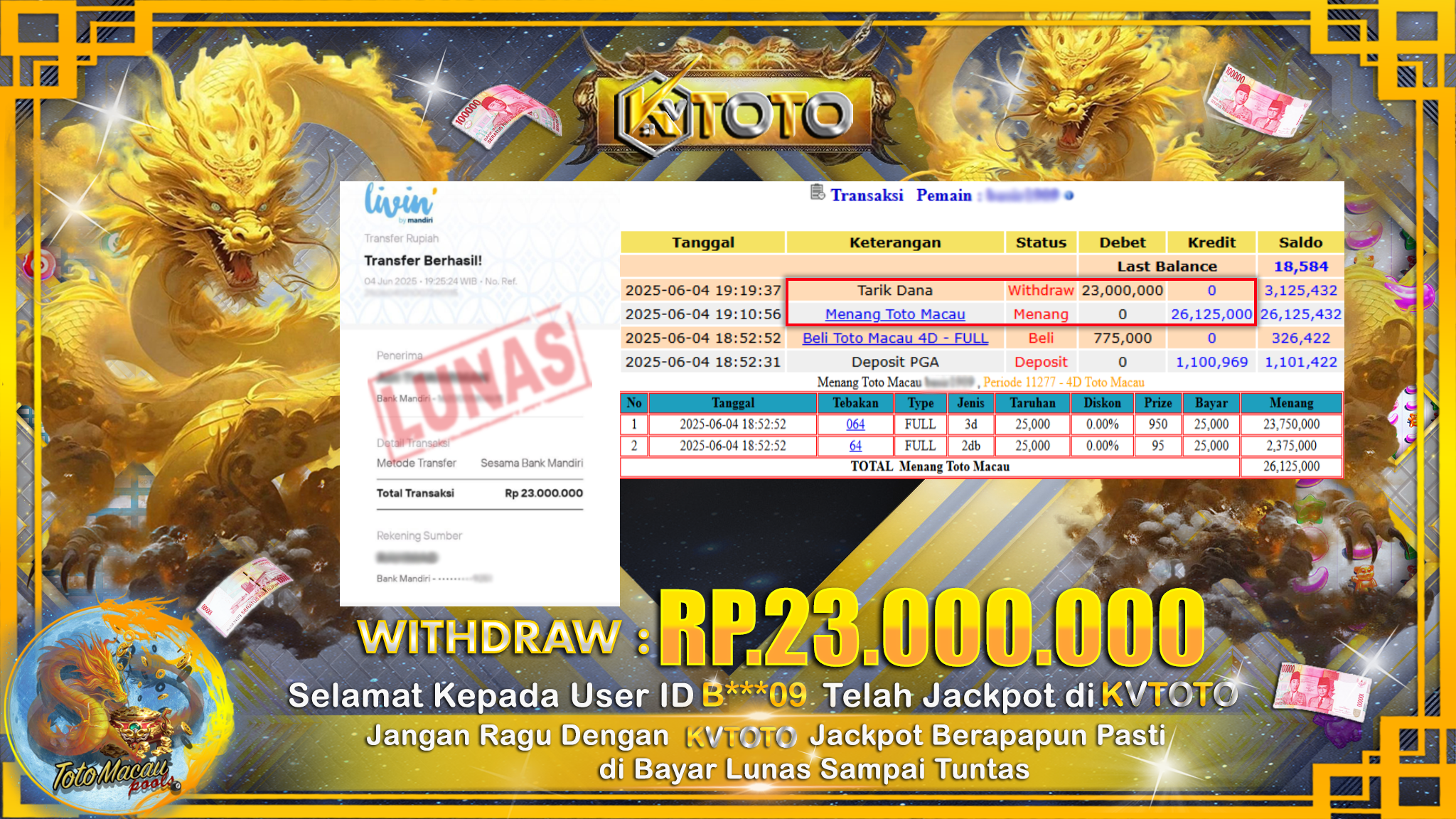 ✨ JACKPOT Di TOTO MACAU ✨