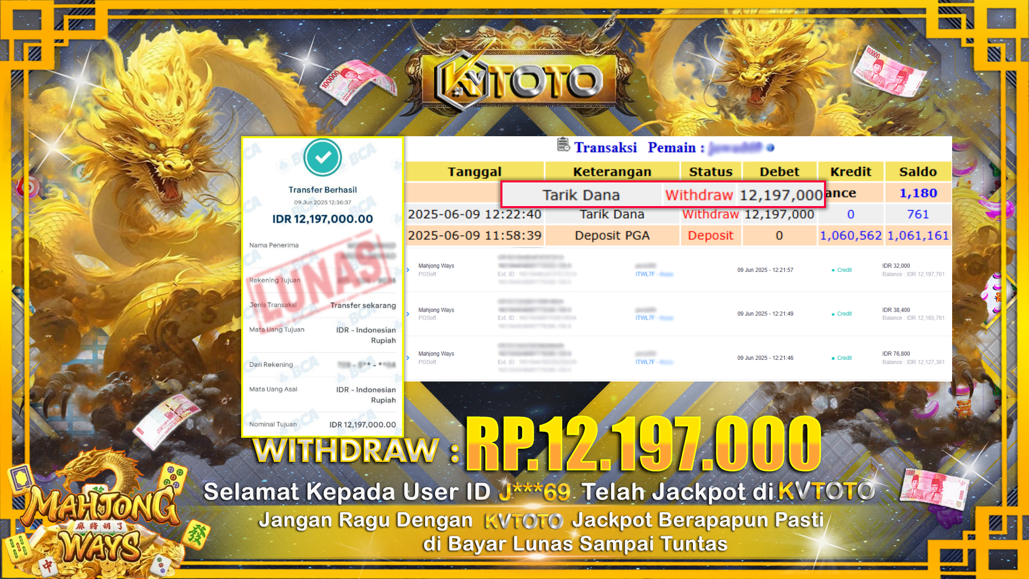 ✨ JACKPOT Di SLOT MAHJONG WAYS  ✨