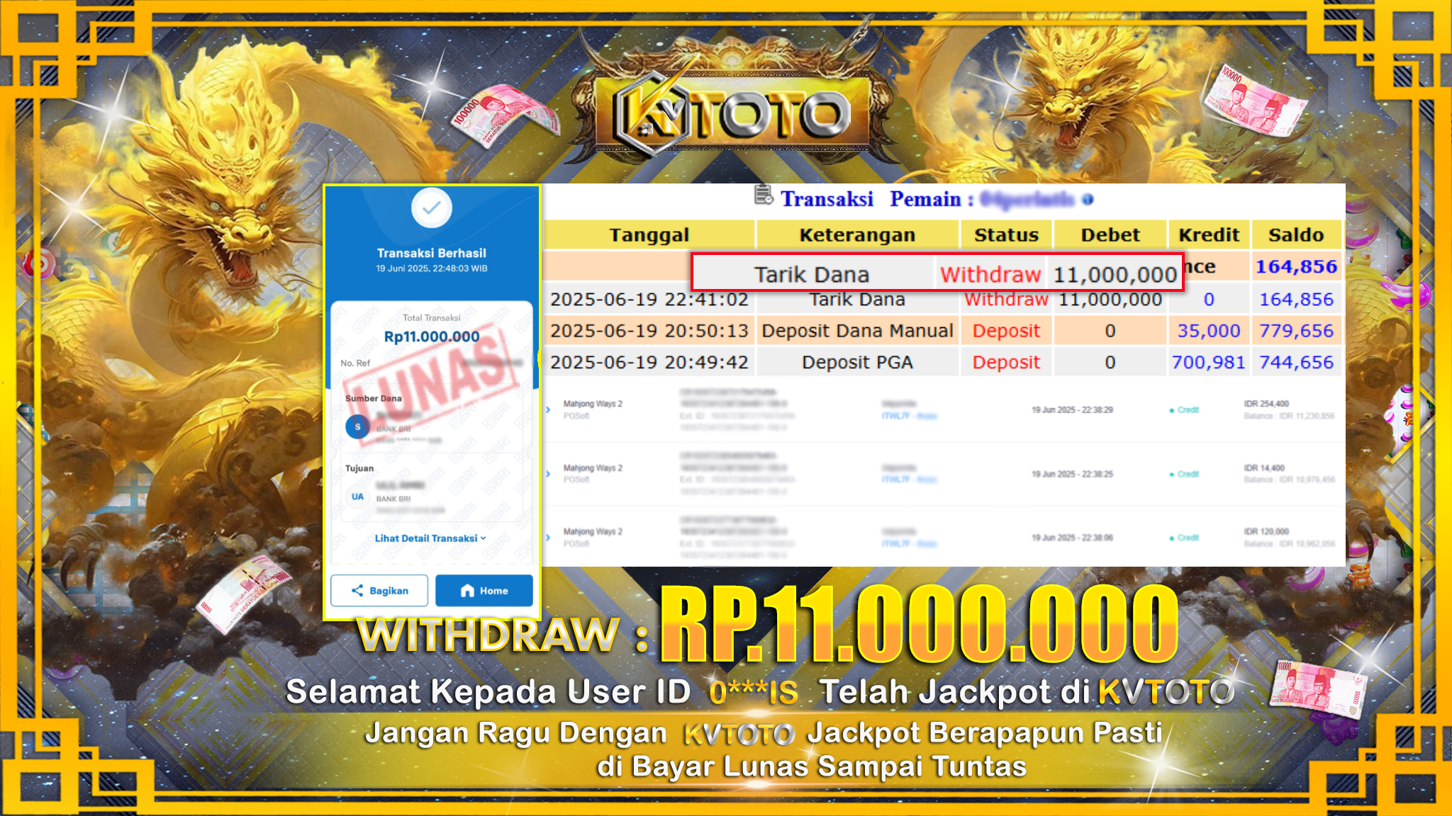 ✨ JACKPOT Di SLOT MAHJONG WAYS 2  ✨
