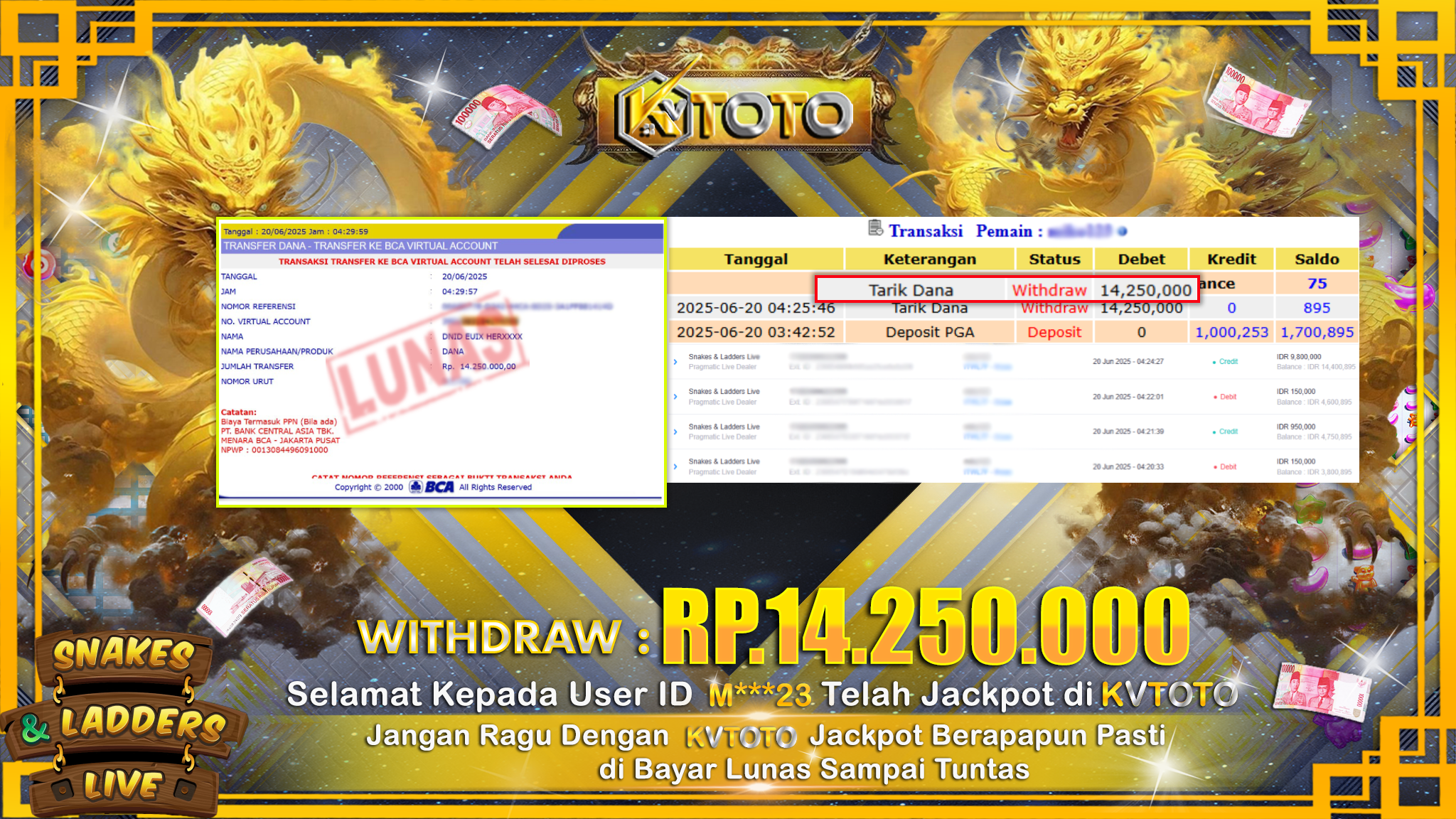 ✨ JACKPOT Di SLOT SNAKES & LADDERS LIVE ✨