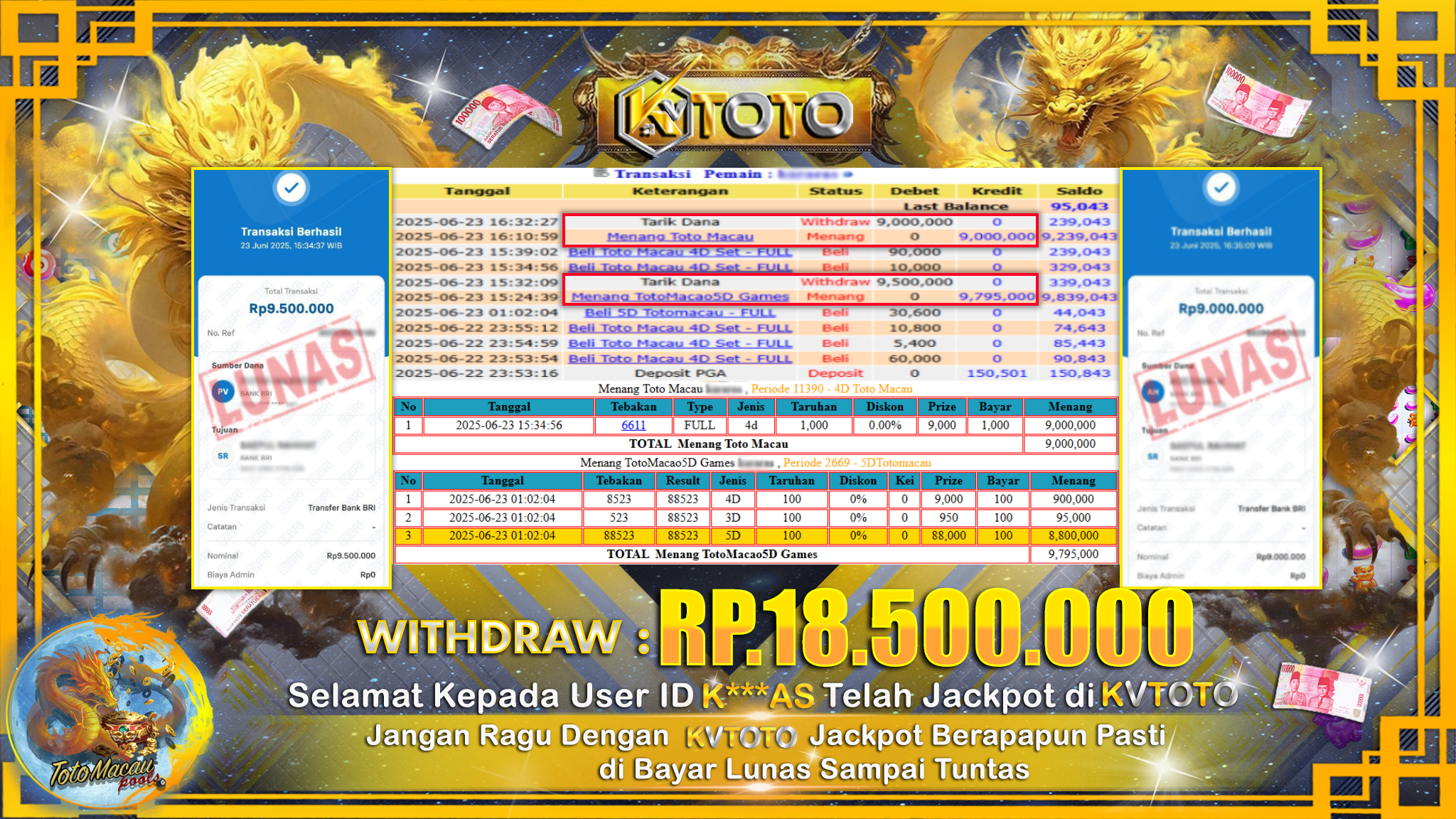 ✨ JACKPOT Di TOTO MACAU ✨