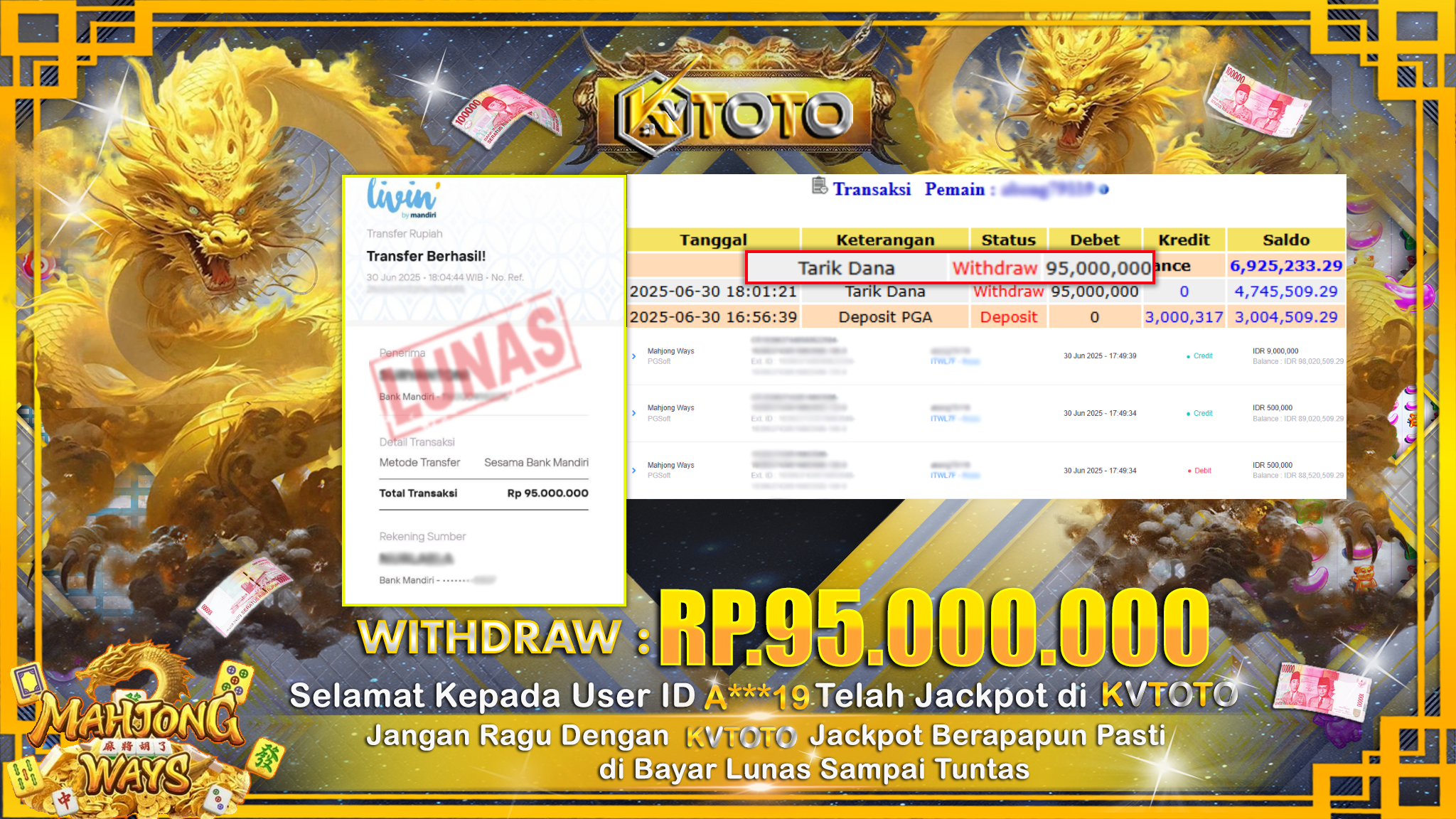 ✨ JACKPOT Di SLOT MAHJONG WAYS  ✨