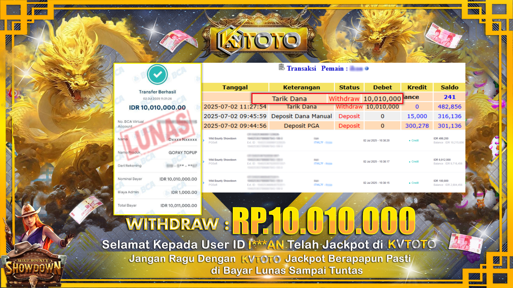 ✨ JACKPOT Di SLOT WILD BOUNTY SHOWDOWN  ✨