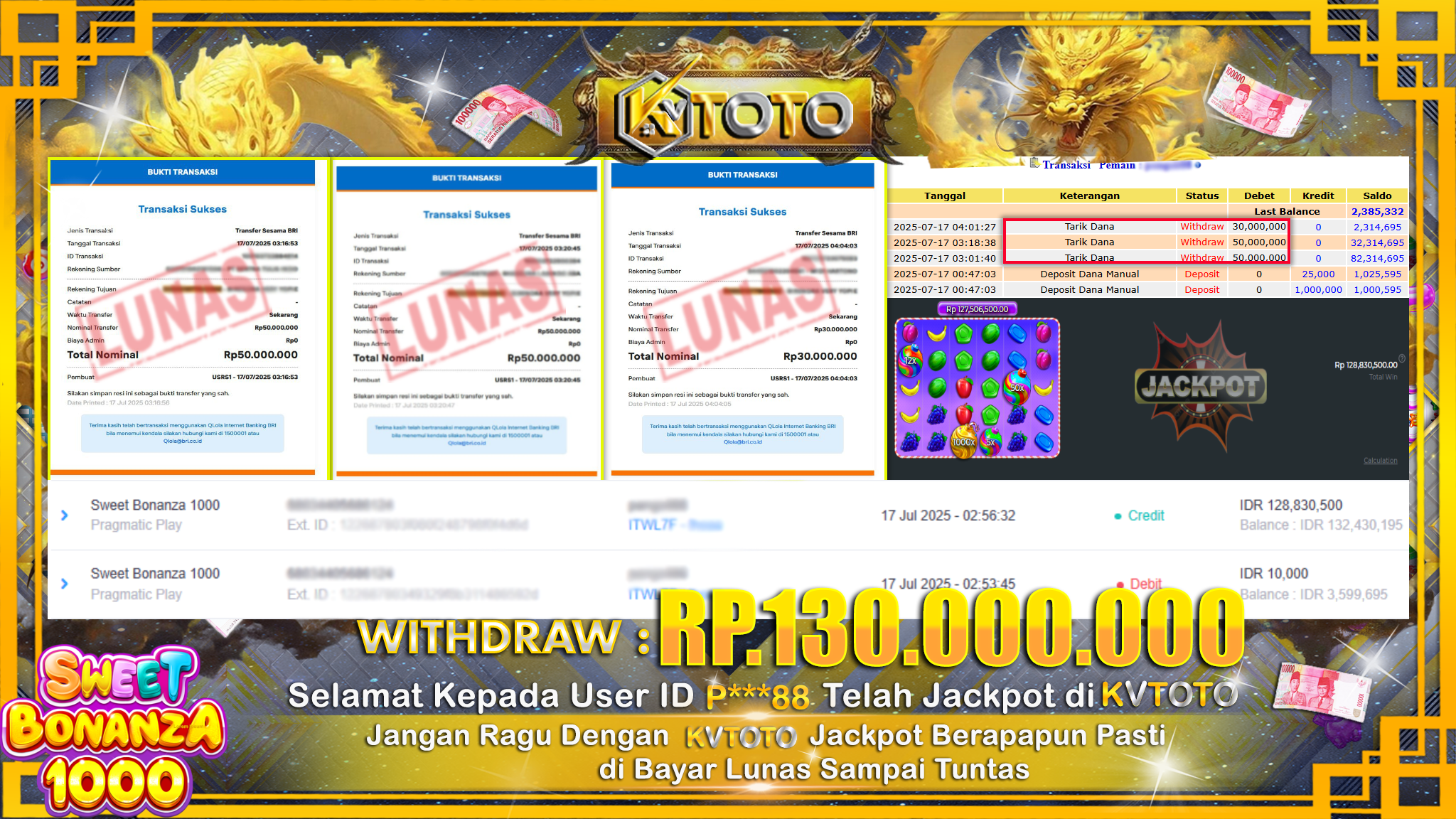 ✨ JACKPOT Di SLOT SWEET BONANZA 1000 ✨