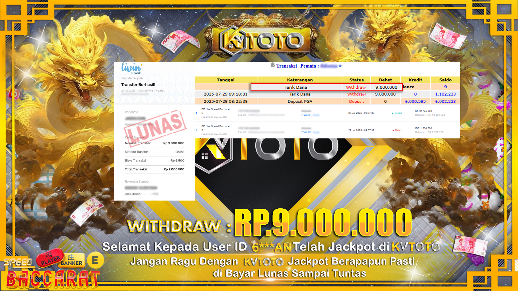 ✨ JACKPOT Di PP Live Speed Baccarat B ✨