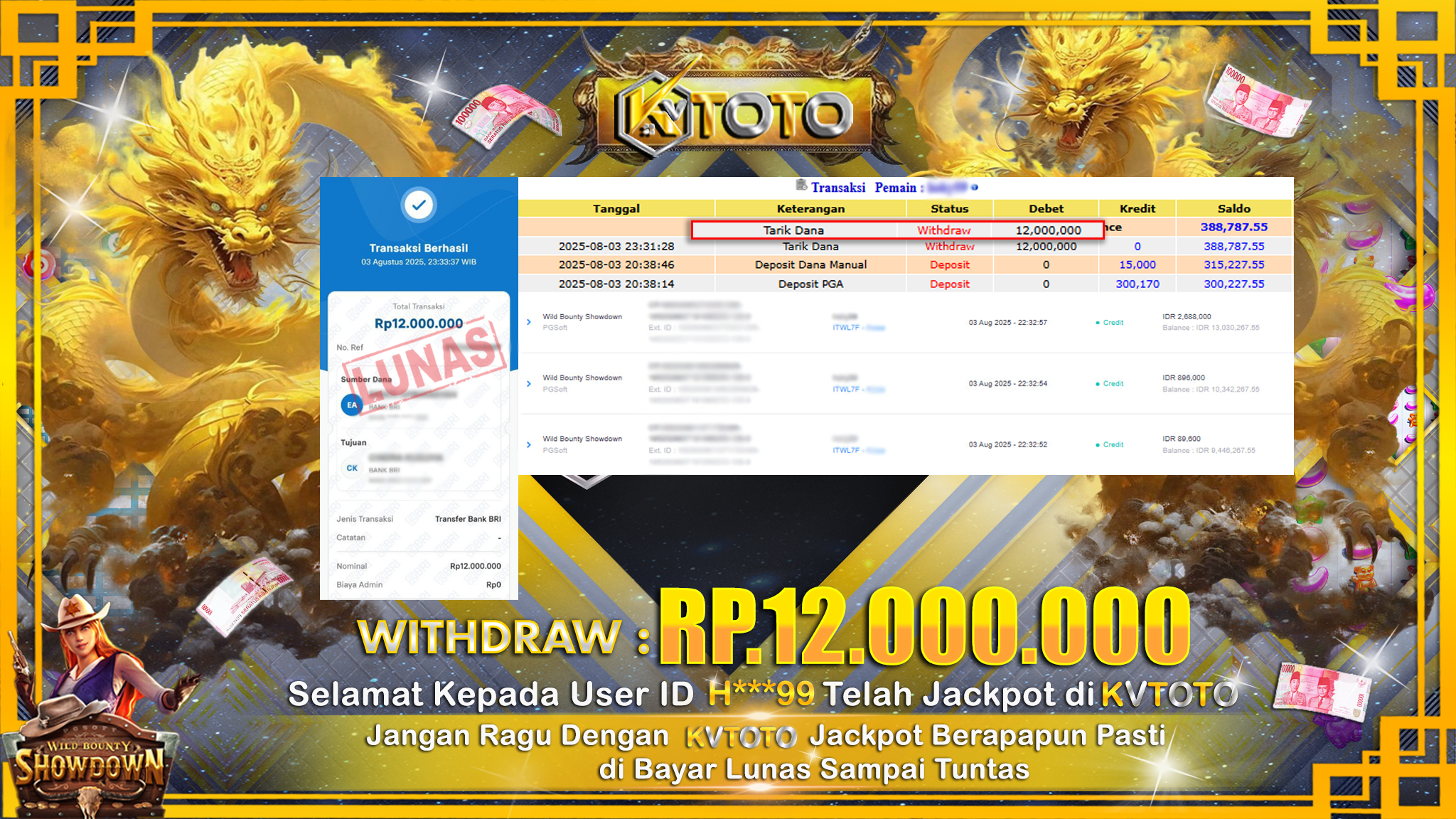 ✨ JACKPOT Di SLOT WILD BOUNTY SHOWDOWN ✨