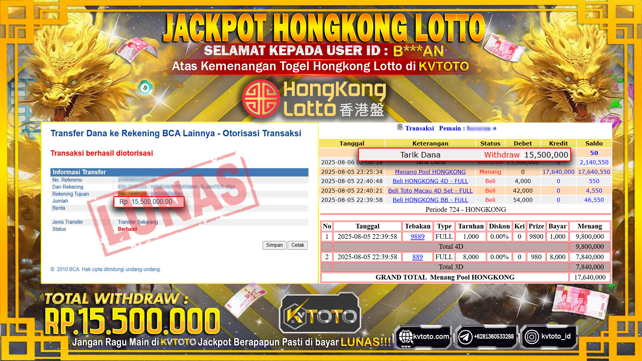 ✨ JACKPOT Di HONGKONG✨