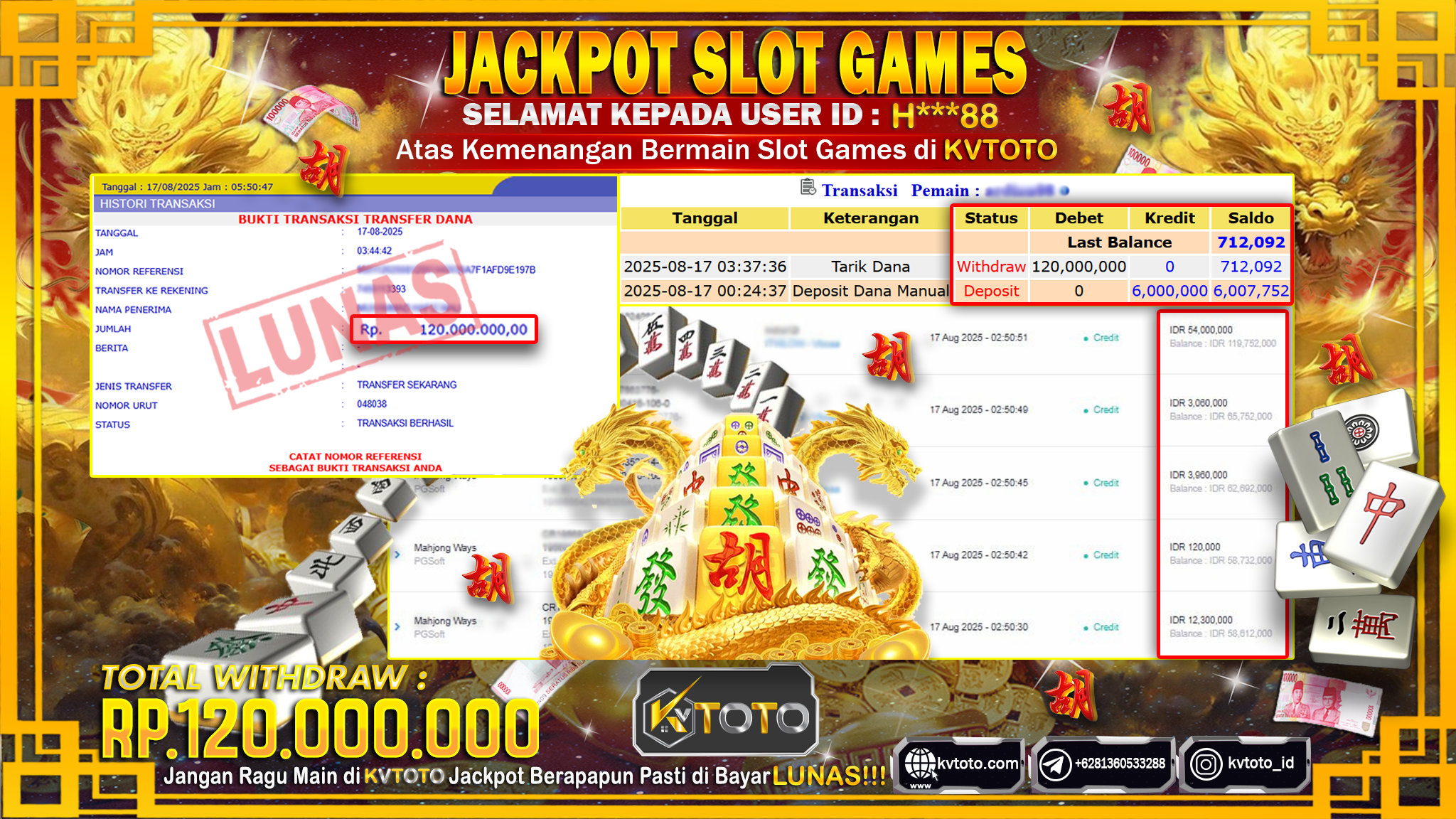 ✨ JACKPOT Di SLOT MAHJONG WAYS ✨