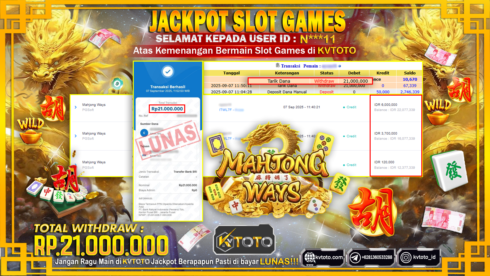 ✨ JACKPOT Di SLOT MAHJONG WAYS ✨