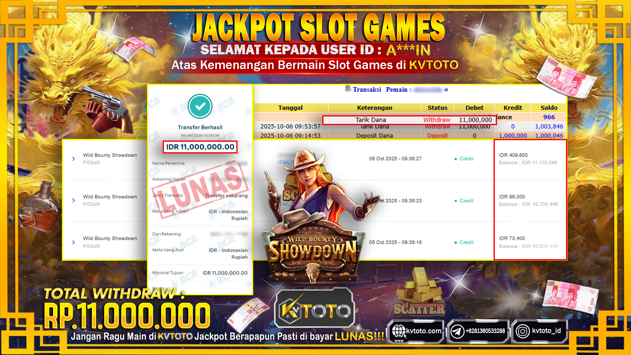 ✨ JACKPOT Di SLOT WILD BOUNTY SHOWDOWN ✨