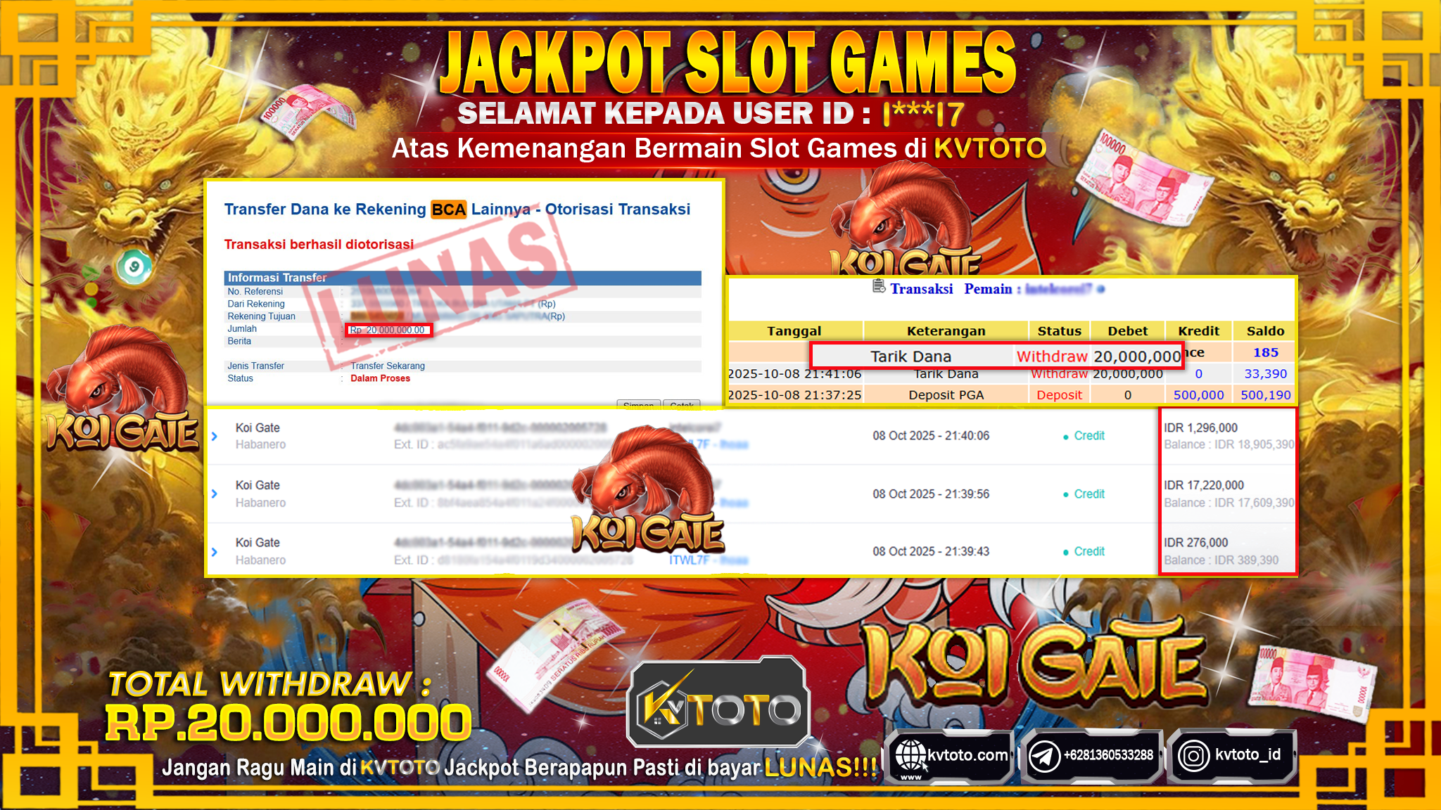 ✨ JACKPOT Di KOI GATE✨