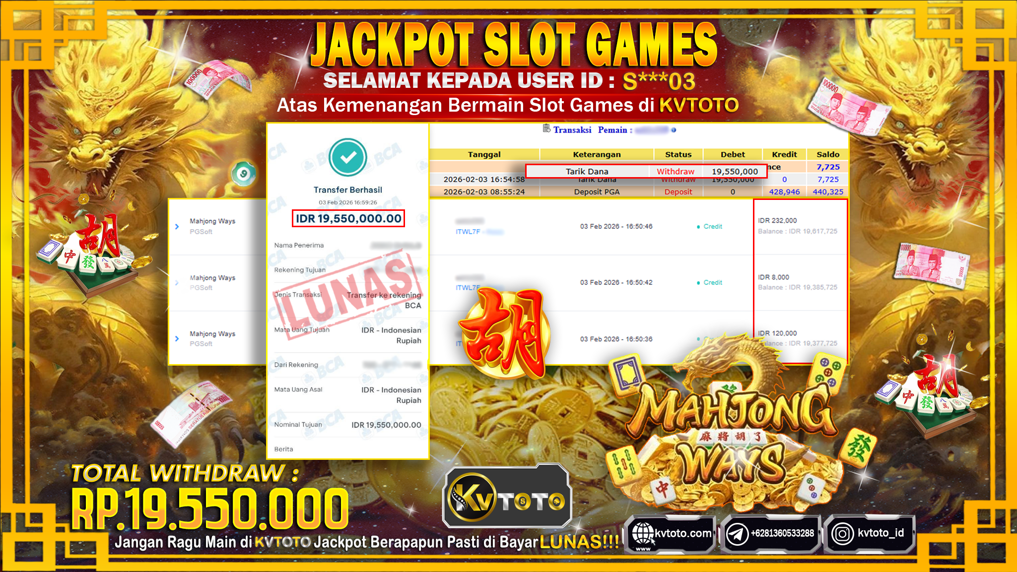 ✨ JACKPOT Di SLOT MAHJONG WAYS  ✨