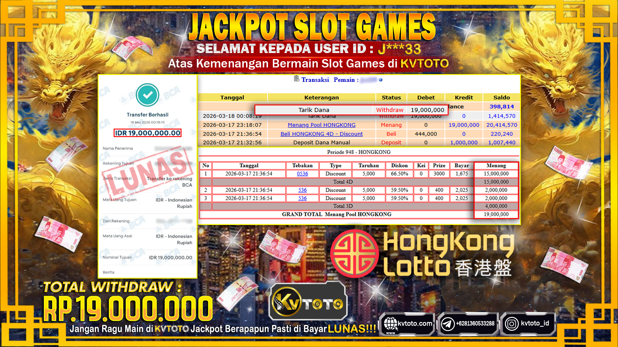 ✨ JACKPOT Di HONGKONG POOLS✨
