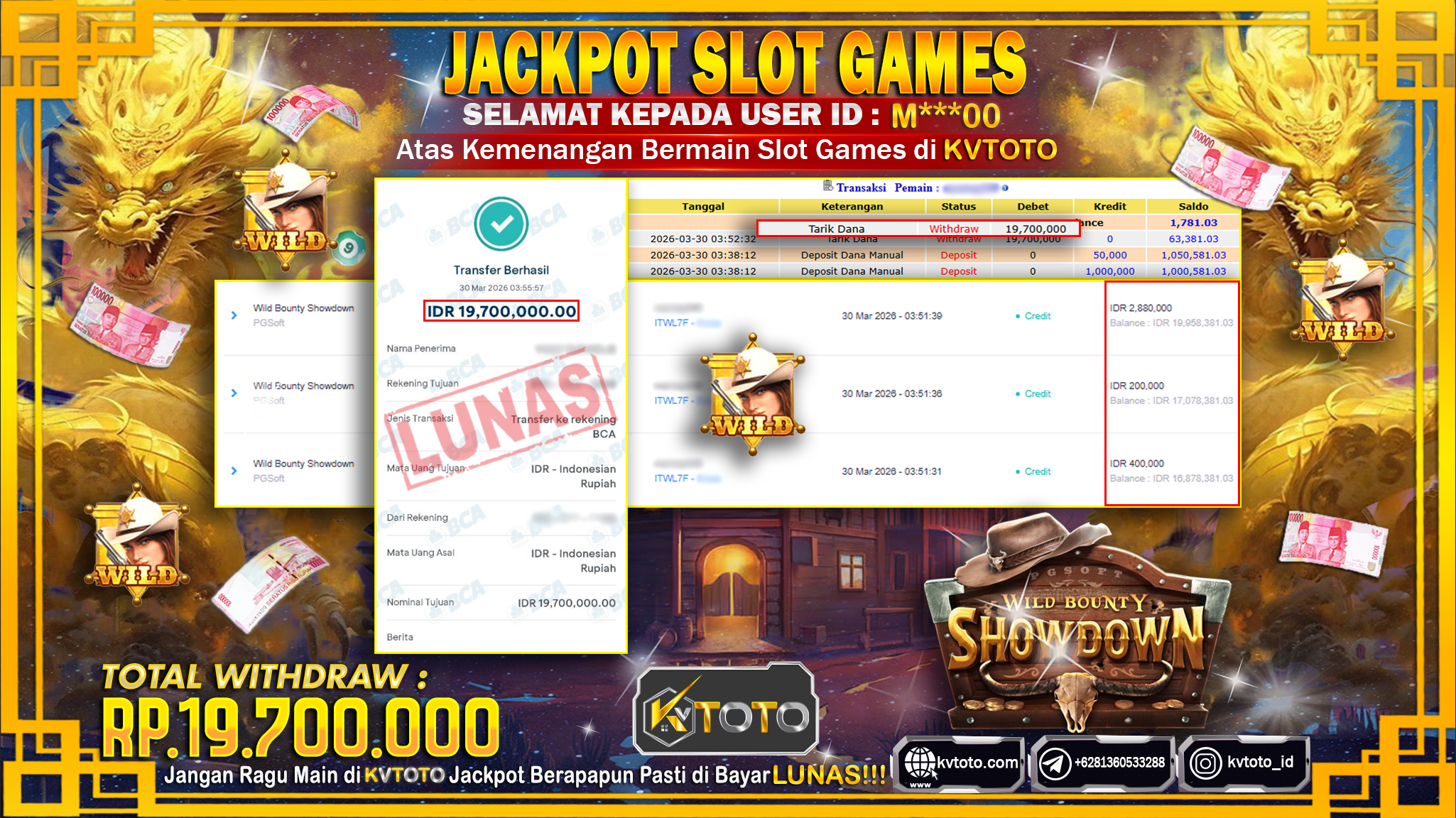 ✨ JACKPOT Di SLOT WILD BOUNTY SHOWDOWN✨