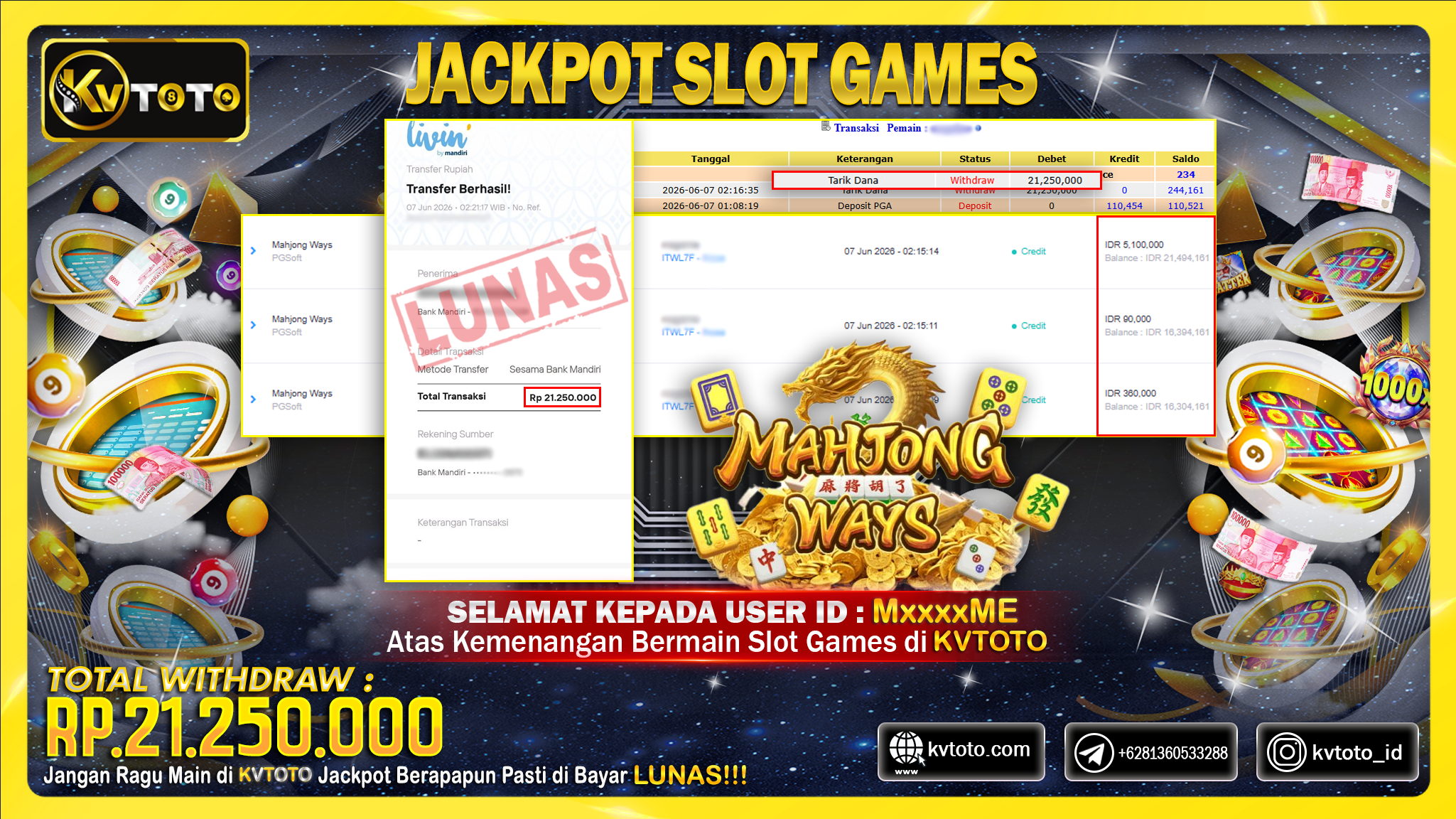 ✨ JACKPOT Di SLOT MAHJONG WAYS ✨