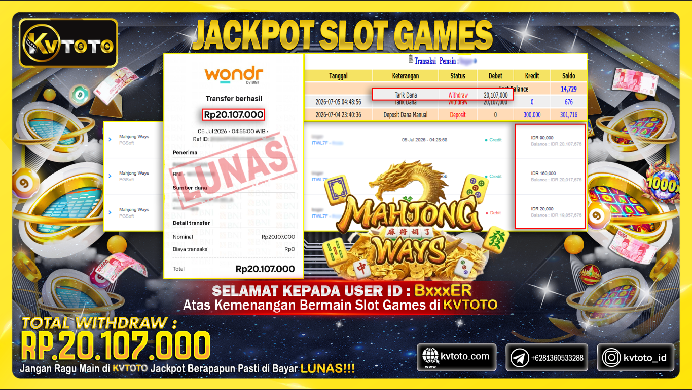 ✨ JACKPOT Di SLOT MAHJONG WAYS ✨
