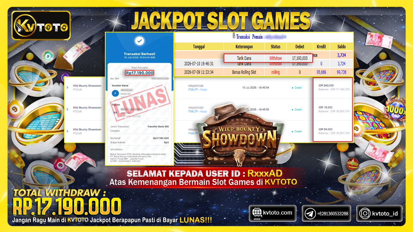 ✨ JACKPOT Di SLOT  WILD BOUNTY SHOWDOWN✨