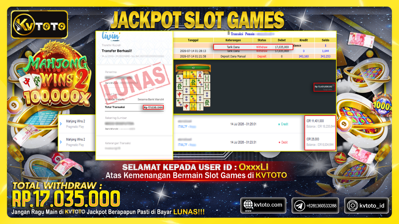 ✨ JACKPOT Di SLOT MAHJONG WINS 2 ✨