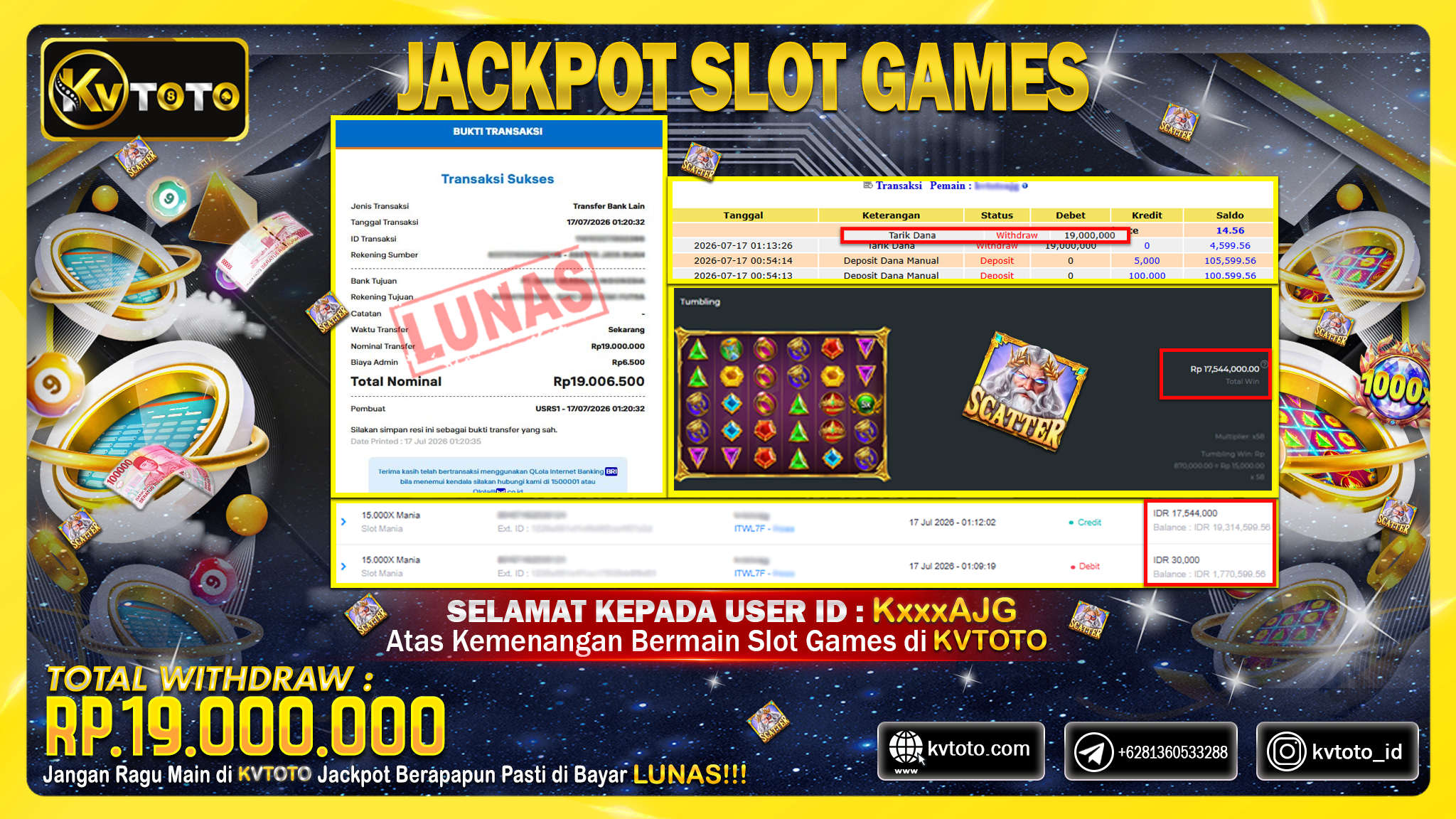 ✨ JACKPOT Di SLOT X15.000 SLOT MANIA ✨