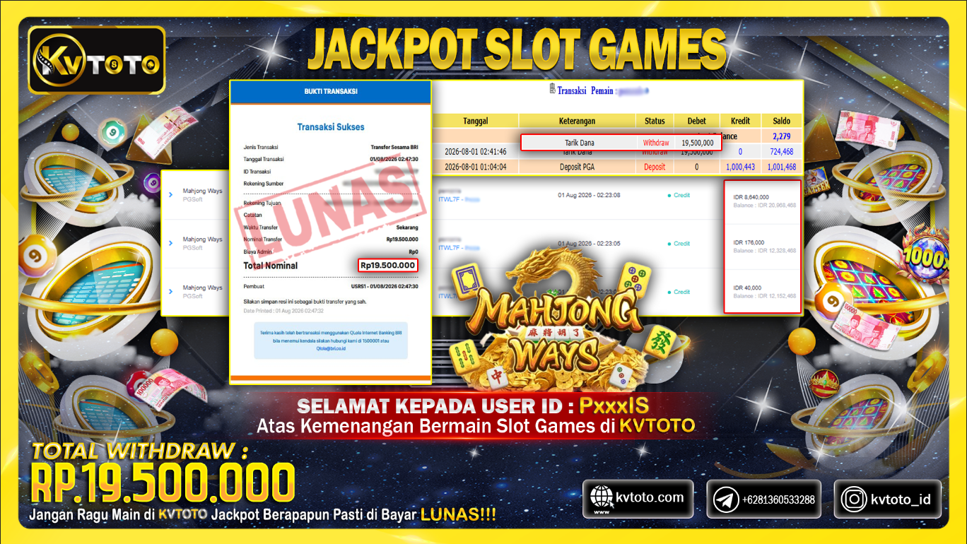✨ JACKPOT Di PERMAINAN MAHJONG WAYS  ✨