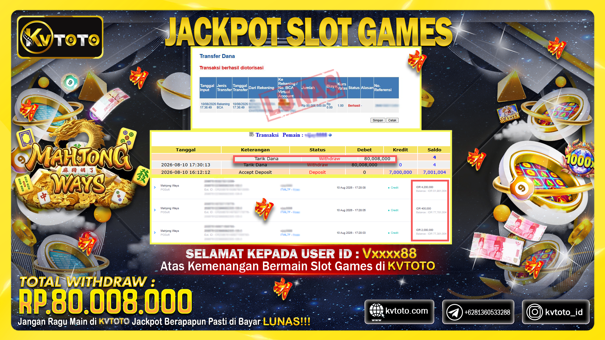 ✨ JACKPOT Di PERMAINAN MAHJONG WAYS ✨