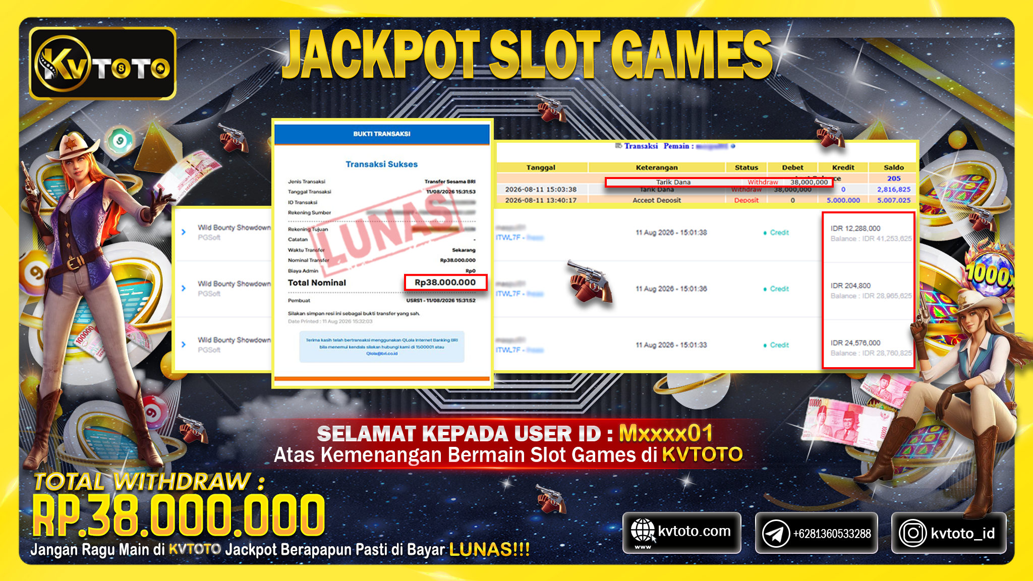 ✨ JACKPOT Di PERMAINAN WILD BOUNTY SHOWDOWN ✨