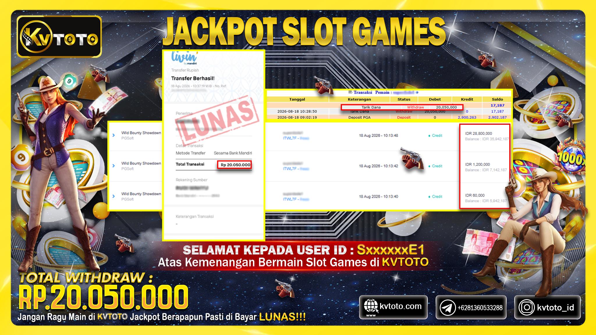✨ JACKPOT Di PERMAINAN WILD BOUNTY SHOWDOWN✨