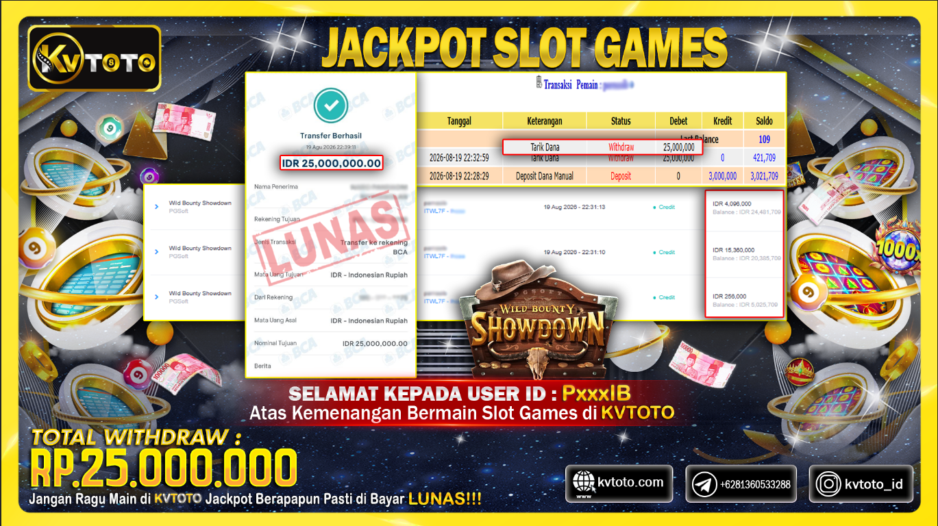 ✨ JACKPOT Di PERMAINAN WILD BOUNTY SHOWDOWN  ✨