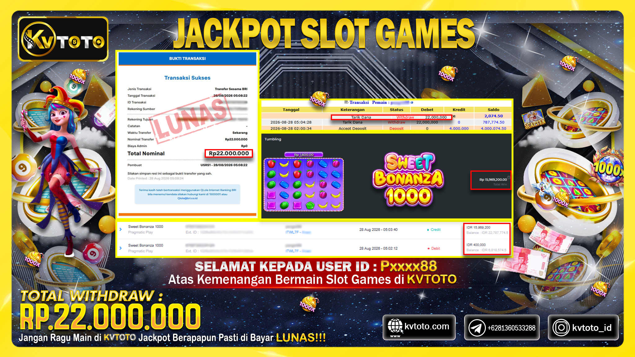 ✨ JACKPOT Di PERMAINAN SWEET BONANZA 1000 ✨