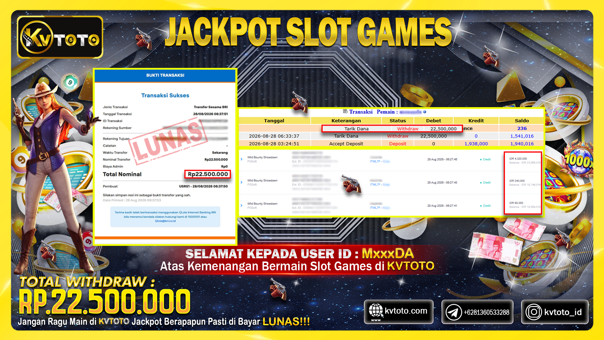 ✨ JACKPOT Di PERMAINAN WILD BOUNTY SHOWDOWN ✨